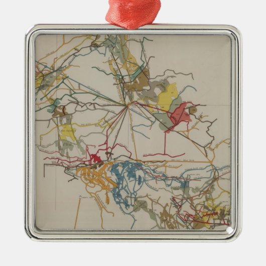 Plan van de nieuwe mijn van Almaden Metalen Ornament (Voorkant)