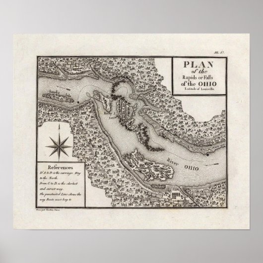 Plan van de Rapiden of de Herfsten van de Ohio Poster (Voorkant)
