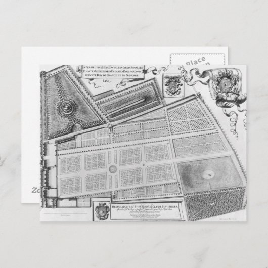 Plan van de Royal Garden Briefkaart (Voorkant / Achterkant)