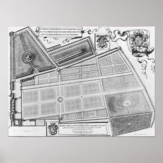 Plan van de Royal Garden Poster (Voorkant)