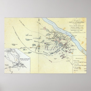 Plan van de Slag bij Cawnpoor Poster