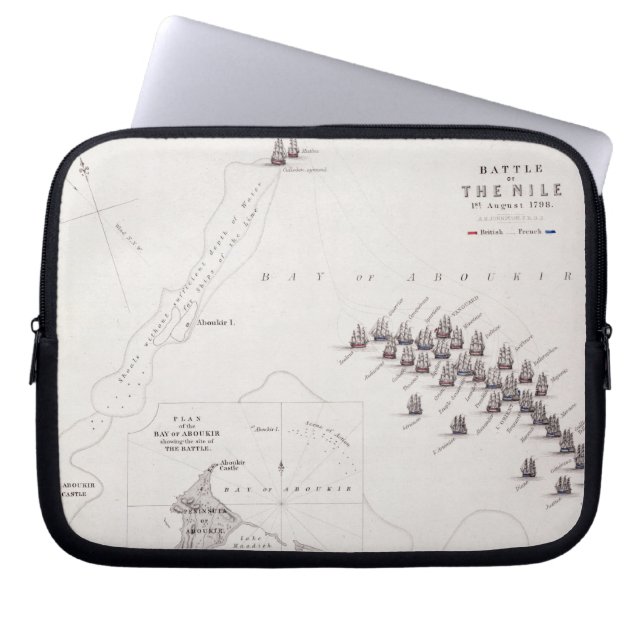 Plan van de Slag bij de Nijl, 1 augustus 1798, c Laptop Sleeve (Voorkant)