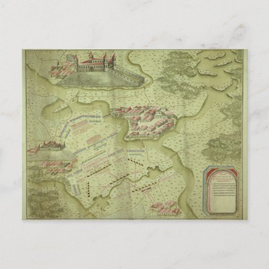 Plan van de slag bij Mollwitz Briefkaart (Voorkant)