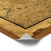 Plan van de stad Boston (1775) Poster (Hoek)