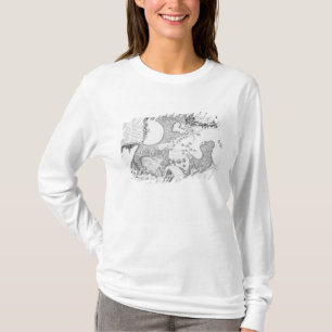 Plan van de stad en de haven van Cartagena T-shirt