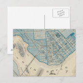 Plan van de stad Jeffersonville en omgeving Briefkaart (Voorkant / Achterkant)