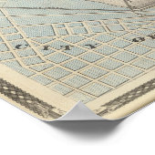 Plan van de stad Jeffersonville en omgeving Poster (Hoek)