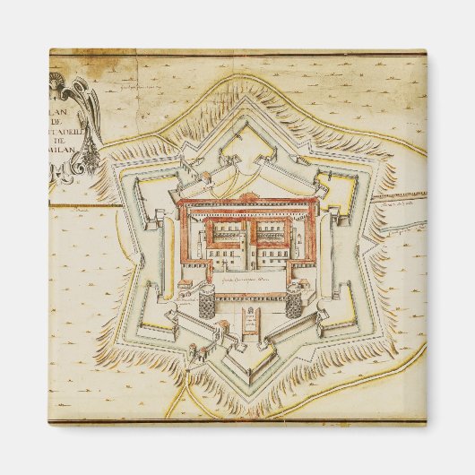 Plan van de stad Milaan Magneet (Voorkant)