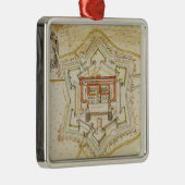 Plan van de stad Milaan Metalen Ornament (Rechts)