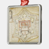 Plan van de stad Milaan Metalen Ornament (Links)