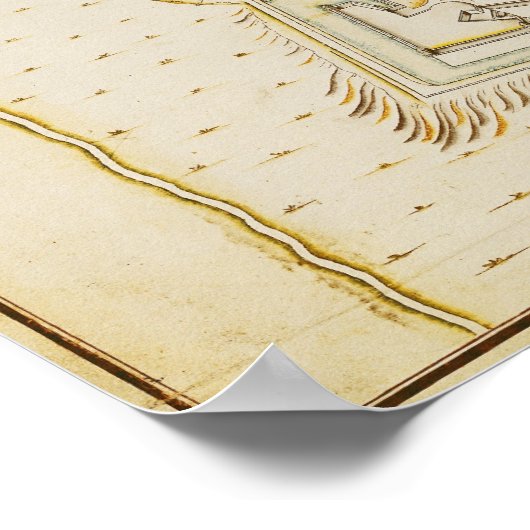 Plan van de stad Milaan Poster (Hoek)