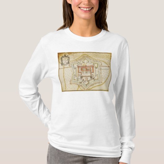 Plan van de stad Milaan T-shirt (Voorkant)