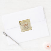 Plan van de stad Milaan Vierkante Sticker (Envelop)