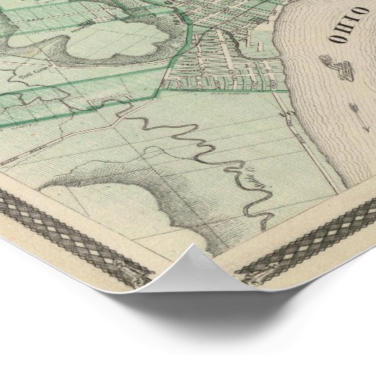 Plan van de stad New Albany, Floyd Co, Indiana Poster (Hoek)