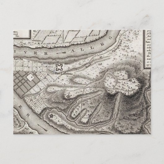 Plan van de stad Pittsburg Briefkaart (Voorkant)