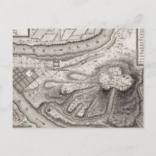 Plan van de stad Pittsburg Briefkaart