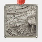 Plan van de stad Pittsburg Metalen Ornament (Voorkant)