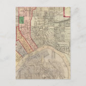 Plan van de stad St. Paul en de omgeving Briefkaart (Voorkant)