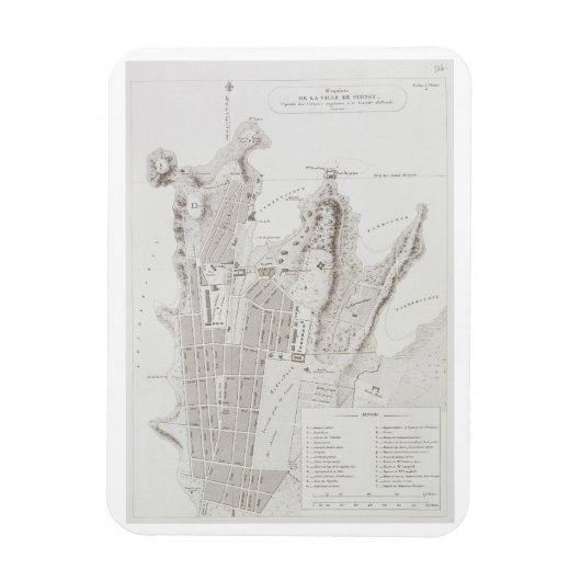 Plan van de stad Sydney uit de "Voyage Autour du Magneet (Verticaal)