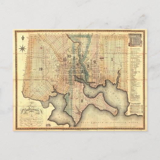 Plan van de Stad van de Kaart van Baltimore (Voorkant)