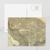 Plan van de stad Washington Briefkaart (Voorkant / Achterkant)