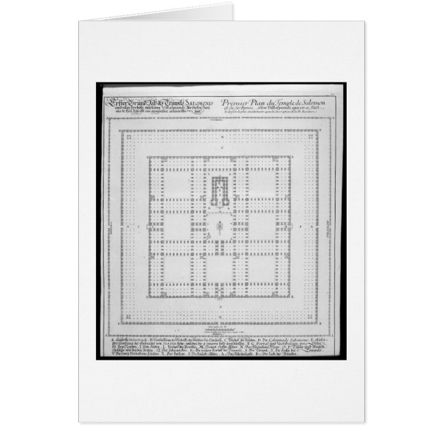 Plan van de tempel van Solomon, Jeruzalem, uit 'En (Voorkant)