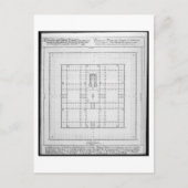 Plan van de tempel van Solomon, Jeruzalem, uit 'En Briefkaart (Voorkant)
