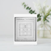 Plan van de tempel van Solomon, Jeruzalem, uit 'En Briefkaart (Staand voorkant)