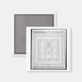 Plan van de tempel van Solomon, Jeruzalem, uit 'En Magneet (Voorkant / Achterkant)