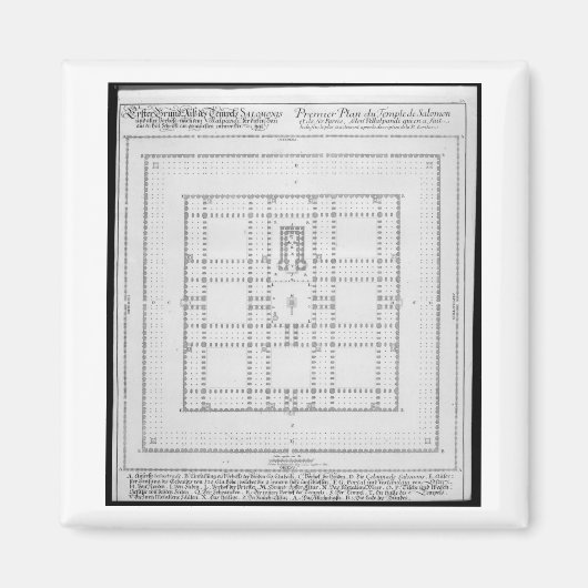 Plan van de tempel van Solomon, Jeruzalem, uit 'En Magneet (Voorkant)