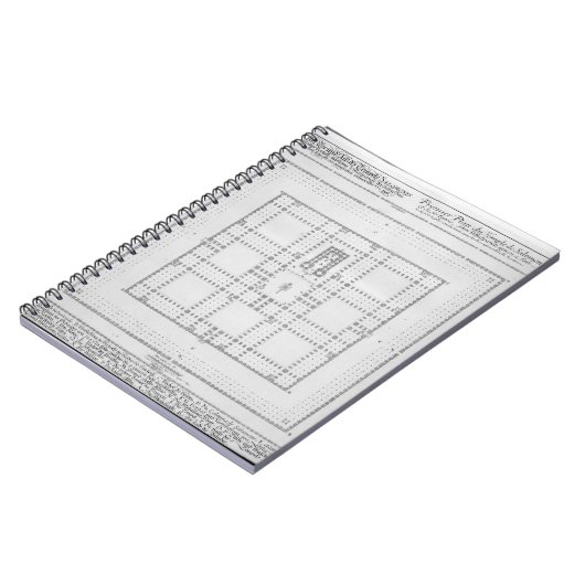 Plan van de tempel van Solomon, Jeruzalem, uit 'En Notitieboek (Linkerzijde)