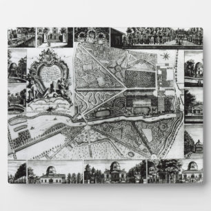 Plan van de tuin en het Uitzicht van de woningen i Fotoplaat