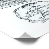 Plan van de tuinen in Belton House, Lincolnshir Poster (Hoek)