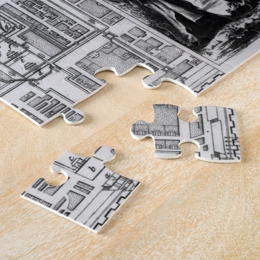 Plan van de tuinen van de keizer van Peking, van Legpuzzel (Zijkant)