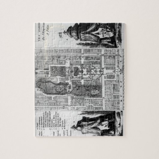 Plan van de tuinen van de keizer van Peking, van Legpuzzel (Verticaal)