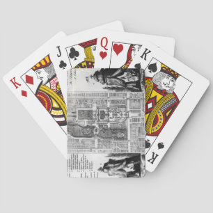 Plan van de tuinen van de keizer van Peking, van Pokerkaarten