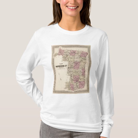 Plan van de vennootschap Windsor in Vermont T-shirt (Voorkant)