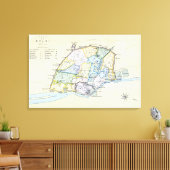 Plan van Delhi 1857-58, gegraveerd door Guyot & Canvas Afdruk (Insitu (Woonkamer))