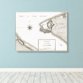 Plan van Fort Niagara Canvas Afdruk (Insitu (Houten vloer))