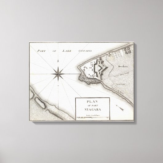 Plan van Fort Niagara Canvas Afdruk (Voorkant)