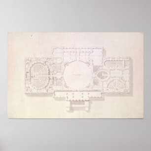 Plan van het hoofdartikel van het Capitol; Poster