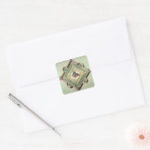 Plan van het Kasteel en Observatorium Vierkante Sticker (Envelop)