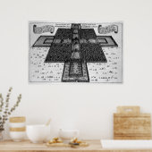 Plan van het keizerpaleis in Peking Poster (Keuken)