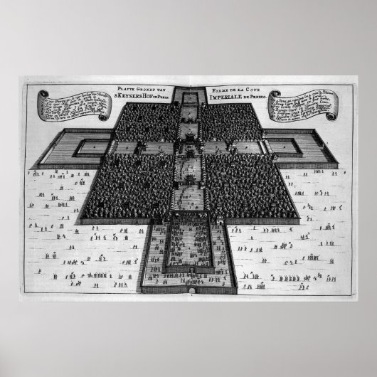 Plan van het keizerpaleis in Peking Poster (Voorkant)