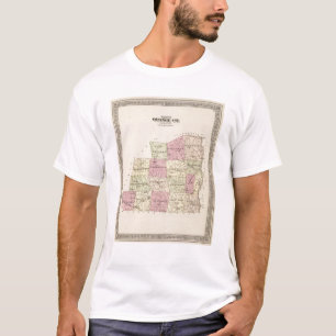 Plan van het Oranje graafschap Vermont T-shirt