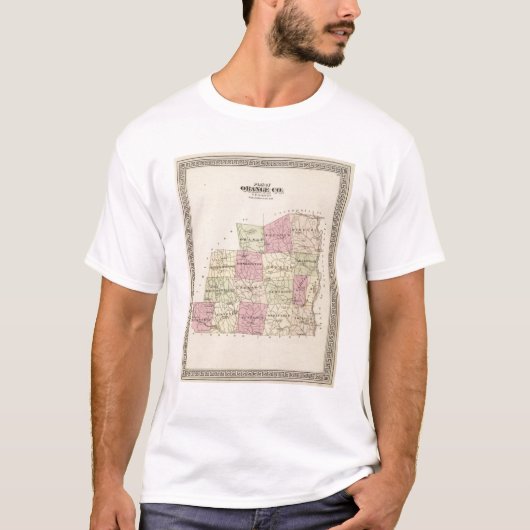 Plan van het Oranje graafschap Vermont T-shirt (Voorkant)