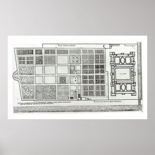 Plan van het Paleis en de tuin Poster (Voorkant)