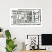 Plan van het Paleis en de tuin Poster (Thuiskantoor)