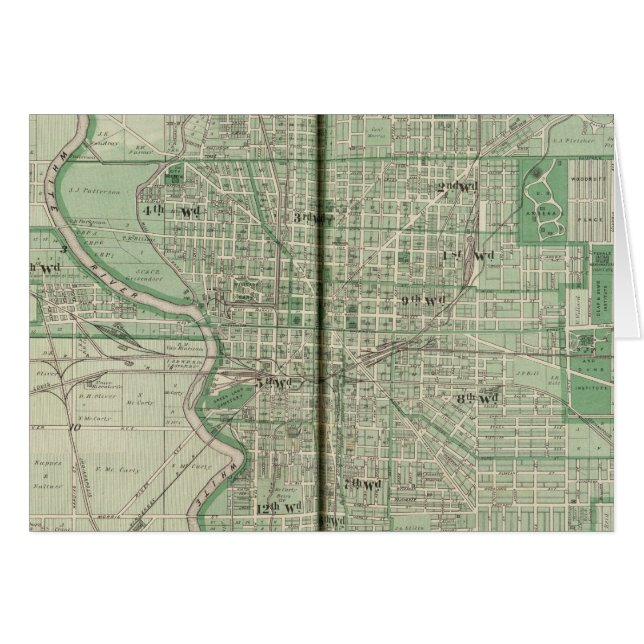 Plan van Indianapolis (Voorkant Horizontaal)