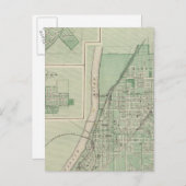 Plan van La Fayette met Battle Ground City Briefkaart (Voorkant / Achterkant)